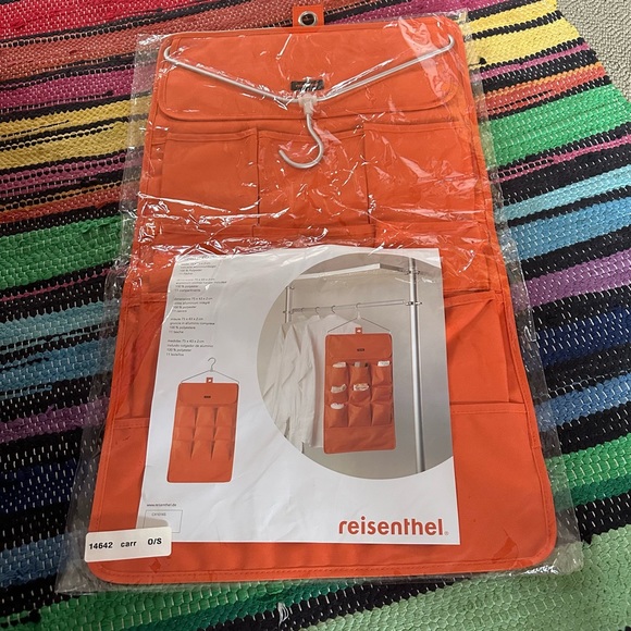 REISENTHEL “WAND” WALL STORAGE NWT IN BRIGHT ORANGE w/ ALUMINUM HANGER - Picture 7 of 8